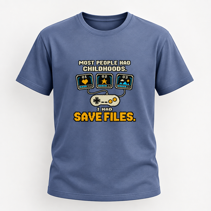 I Had Save Files Retro Gamer Oversized T-Shirt | Nostalgia Tee