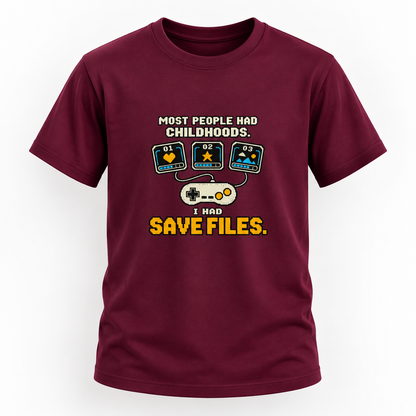 I Had Save Files Retro Gamer Oversized T-Shirt | Nostalgia Tee