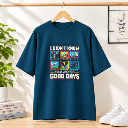 Those Were the Good Days Retro Gaming Oversized T-Shirt