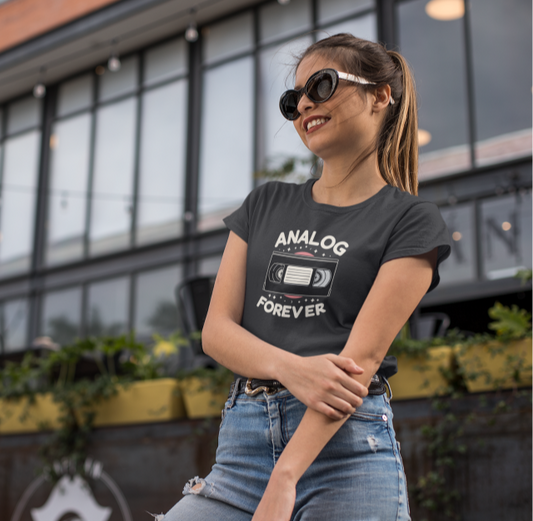 Analog Forever | Vintage Retro Half-sleeve Classic T-Shirt